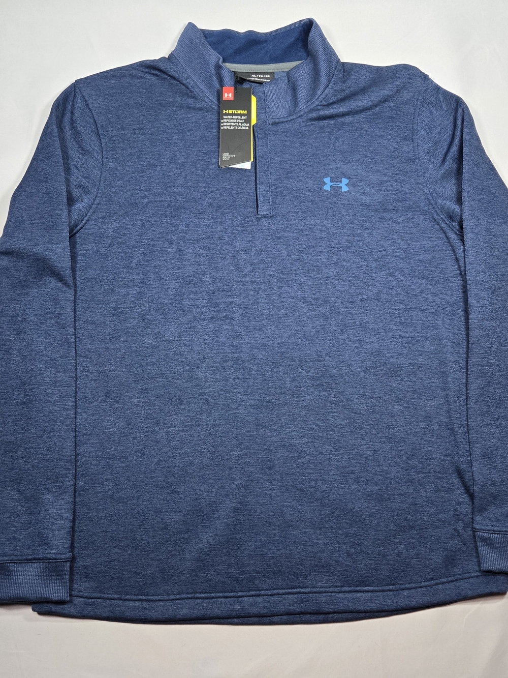 UNDER ARMOUR STORM COLD GEAR Men's XL 1/4 Zip Fleece Lined Pullover Blue NWT
